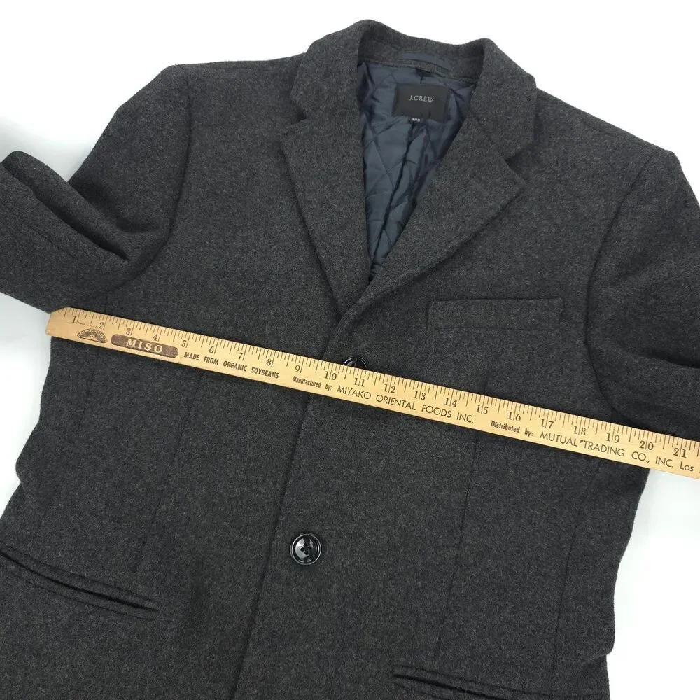 NEW J Crew Thompson Topcoat Wool Old Money Quiet Luxury Preppy Minimal Military